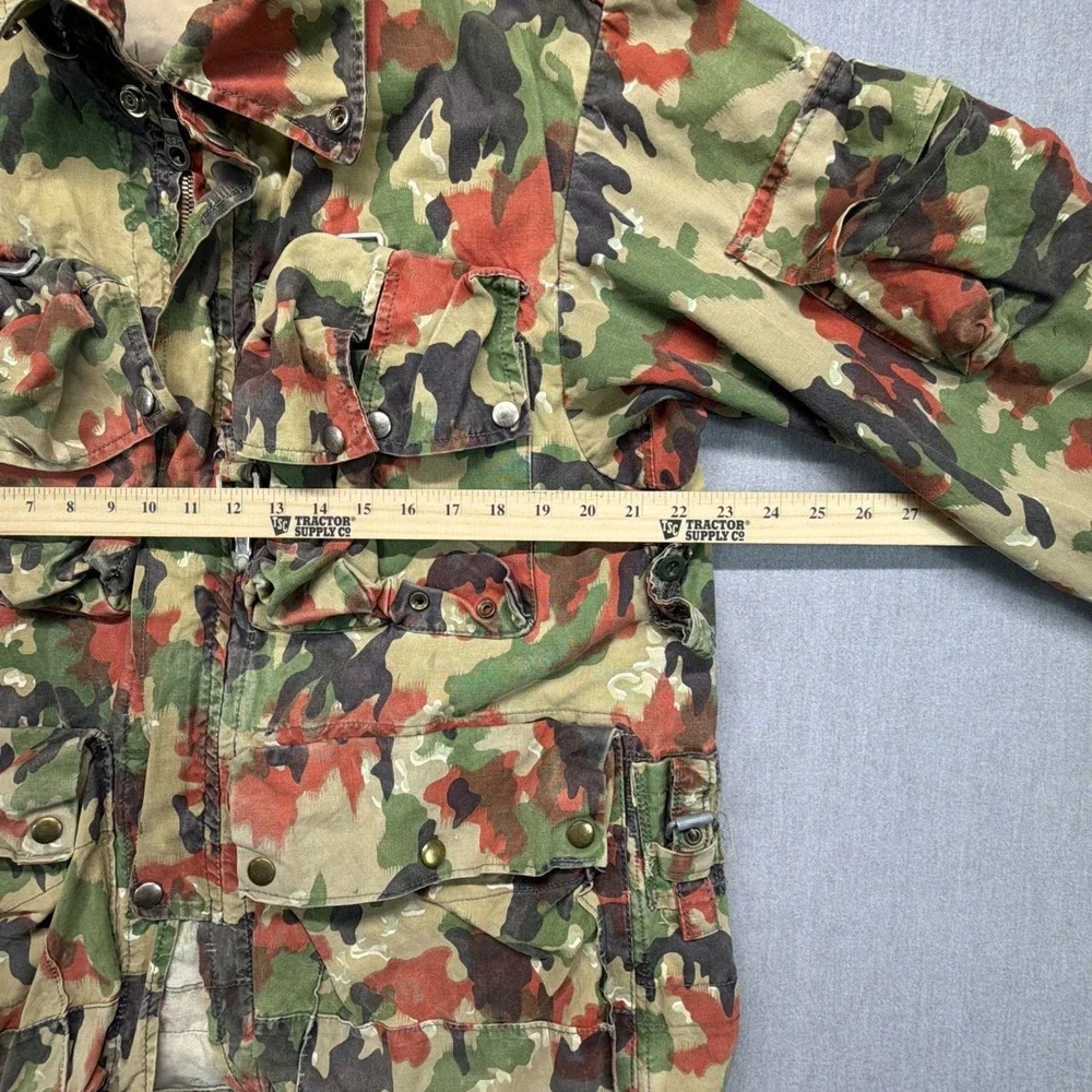 Vintage Swiss Army M70 Alpenflage Jacket Rucksack Mens 44 Camo Hooded Parka - Picture 5 of 10